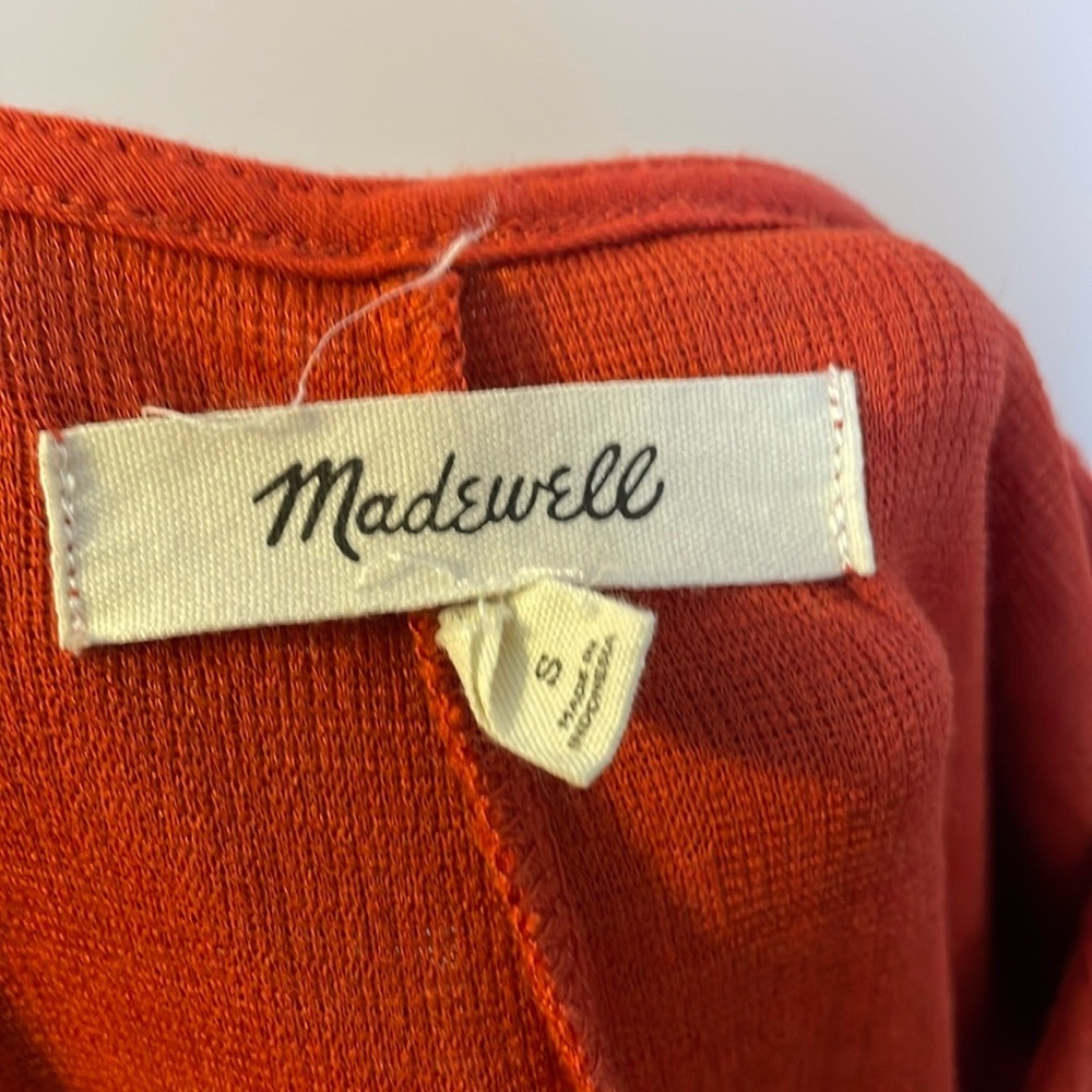 Madewell Cross Front Wrap Flutter Sleeve Mini Dre… - image 5